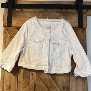 Torrid White Cropped Jean Jacket size 2x